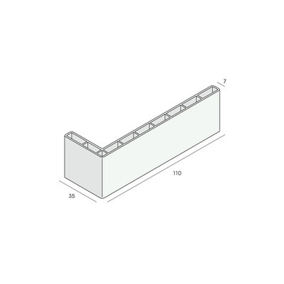 Holkamerprofiel 110x35x7 mm