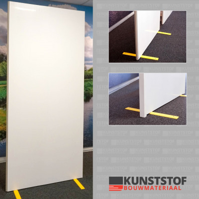 Kunststof scheidingswand wit - 100x200cm
