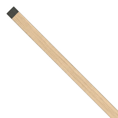 U-profiel Lattenwand S/M Zwart Eiken 2,65 m