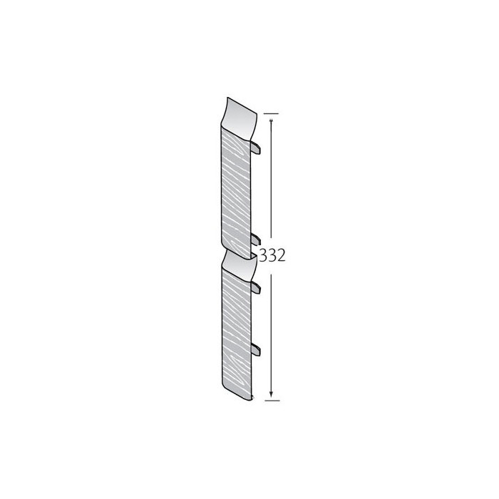 Eurotexx Lichtblauw stootvoegverbinding 332mm voor dubbel rabat