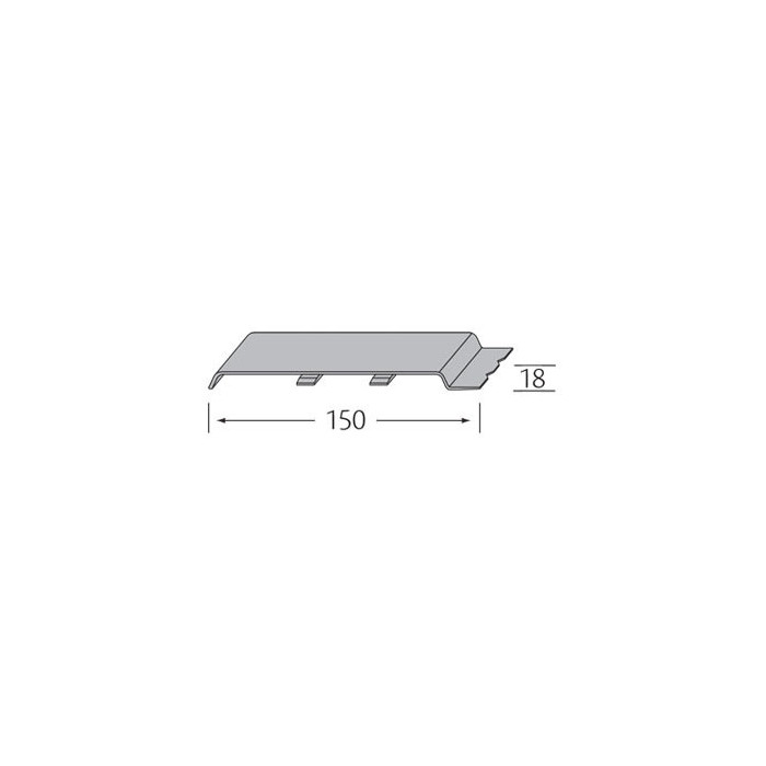 Stootvoegverbinding Basaltgrijs 150 mm (voor rondkantpaneel) - VinyPlus
