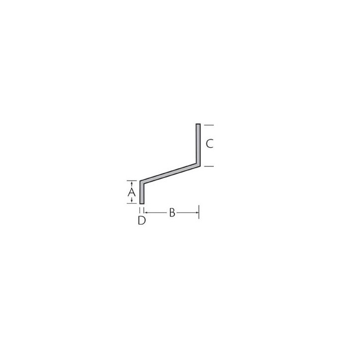 Z-profiel 20 x 75 x 35 x 3 mm