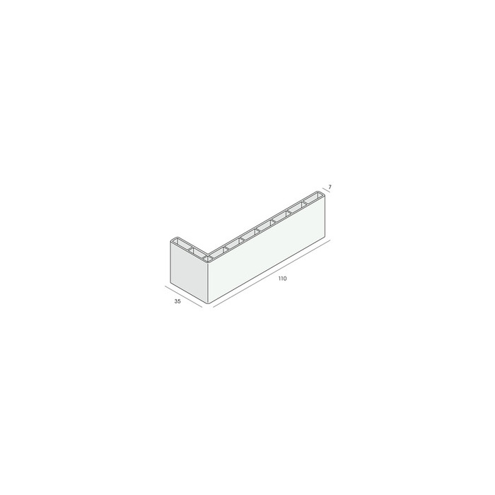 Holkamerprofiel 110x35x7 mm