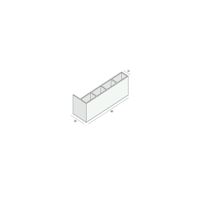 Holkamerprofiel 100x30x15 mm