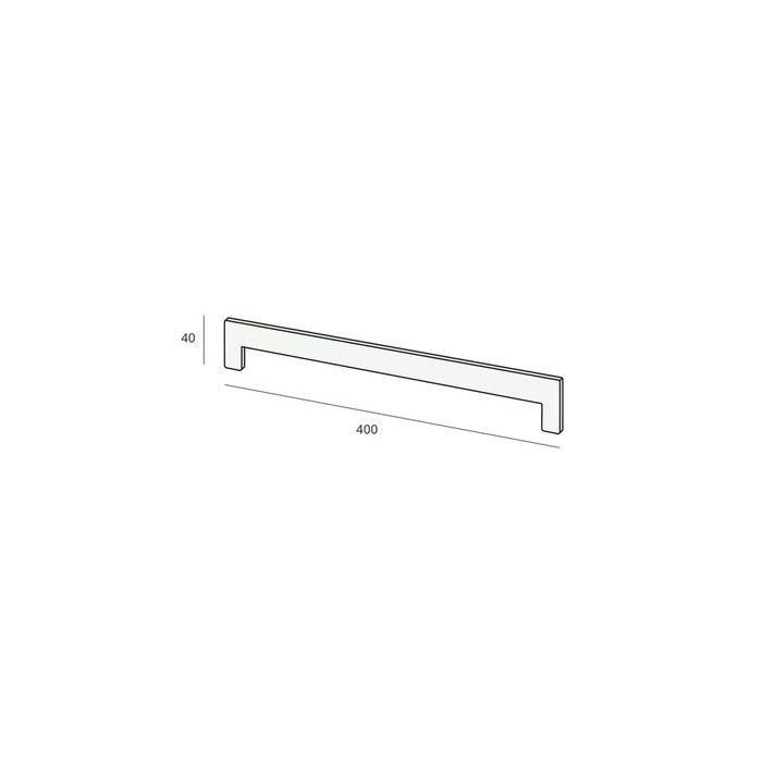 Novaboard stonelook eindkap 400 mm Leisteen donkergrijs