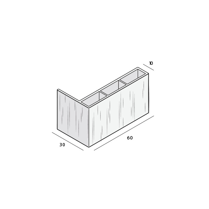 Holkamerprofiel 60x30x10 mm