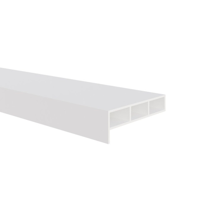 Kamerprofiel met haakse lip 100 x 30 x 15mm wit