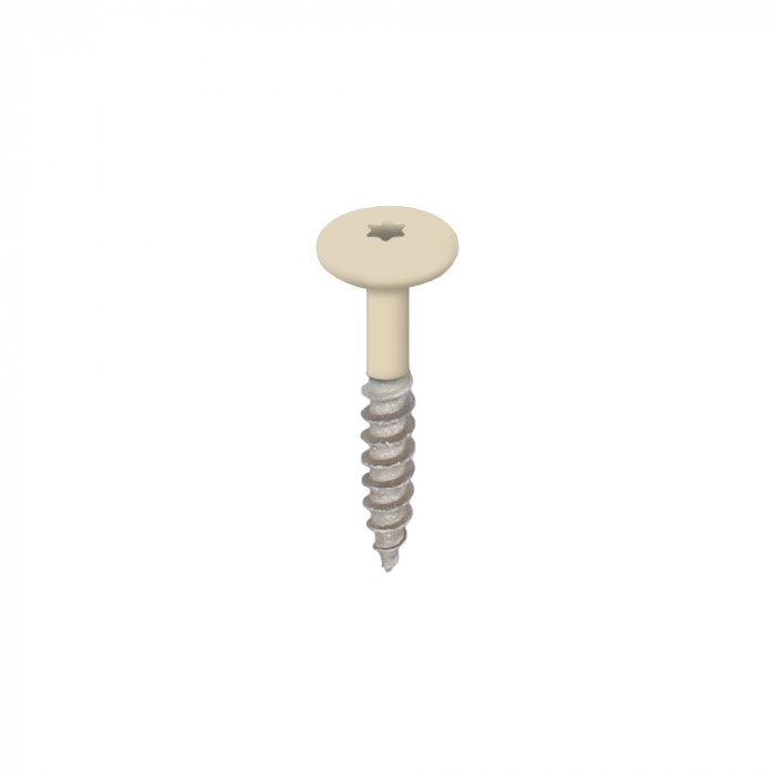 licht ivoor keralit torx schroef rvs 32 mm (2890)