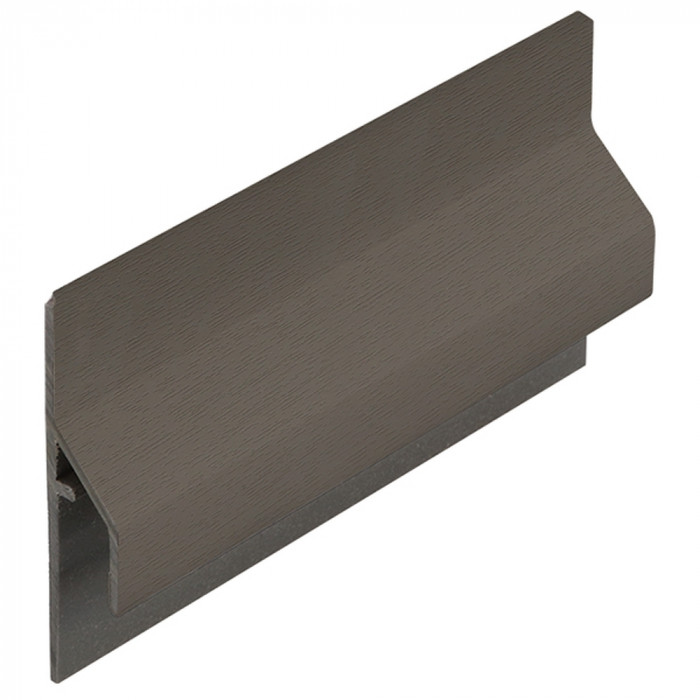kwartsgrijs keralit trim/kraal aansluitprofiel (dakrand) (2843)
