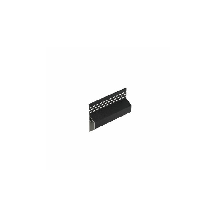 Zwart keralit trim/kraal ventilatieprofiel (gevel) (2849)