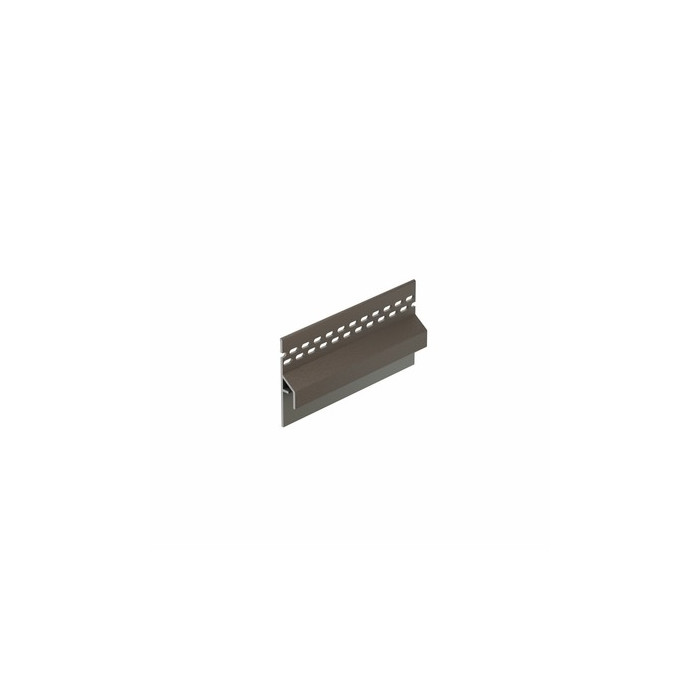 Kwartsgrijs keralit trim/kraal ventilatieprofiel (dakrand) (2833)