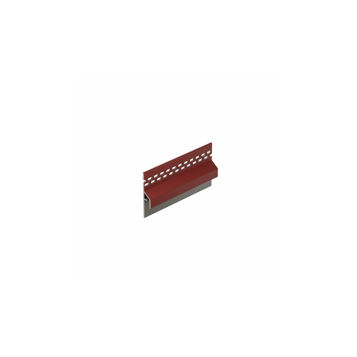 Wijnrood keralit trim/kraal ventilatieprofiel (dakrand) (2833)