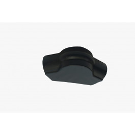 S-Lon Mastgoot 125, eindstuk rechts - PVC Dakgoot Hulpstukken S-lon - E