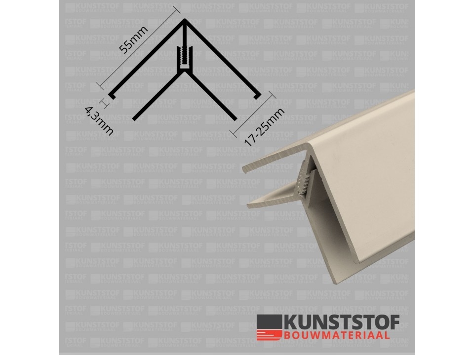 Hoekprofiel 2-delig - Eurotexx Sand afbeelding 1