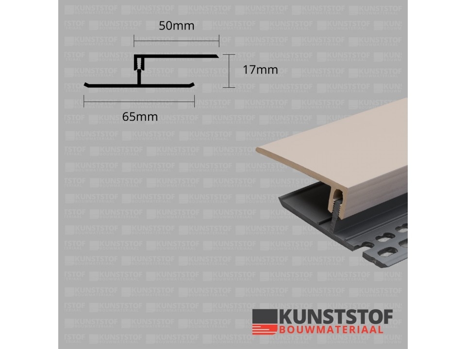 Ventilatie afsluitprofiel 2-delig 17 mm - Eurotexx Klei