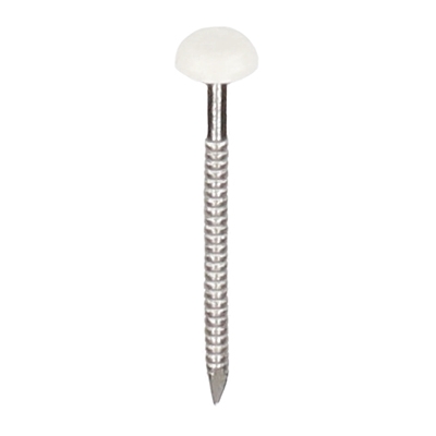 Polytop nagels RVS 40mm Verkeerswit - Heering (500 st) (2191)
