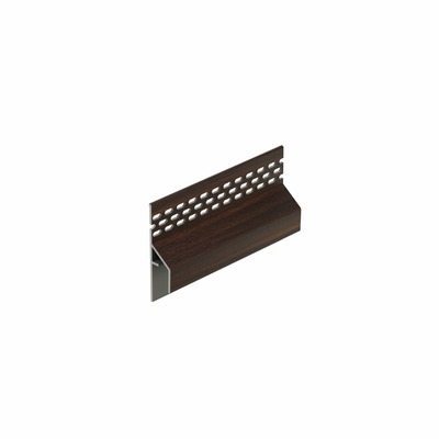 Trim/kraal Ventilatieprofiel Donker eiken (gevel) - Keralit (2849)