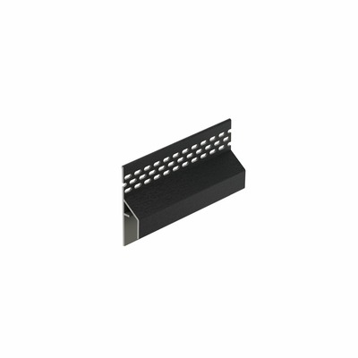 Trim/kraal Ventilatieprofiel Zwart RAL 9005 (gevel) - Keralit (2849)
