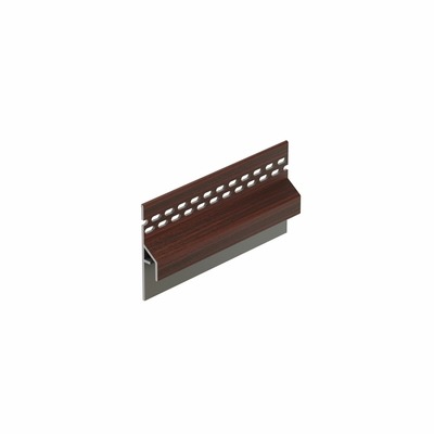 Trim/kraal Ventilatieprofiel Mahonie (dakrand) - Keralit (2833)