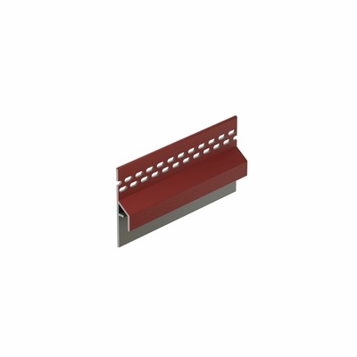 Trim/kraal Ventilatieprofiel Wijnrood RAL 3005 (dakrand) - Keralit (2833)