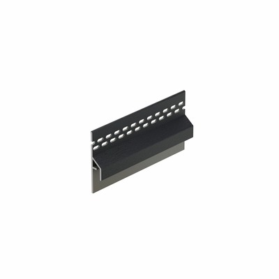 Trim/kraal Ventilatieprofiel Zwartgrijs RAL 7021 (dakrand) - Keralit (2833)