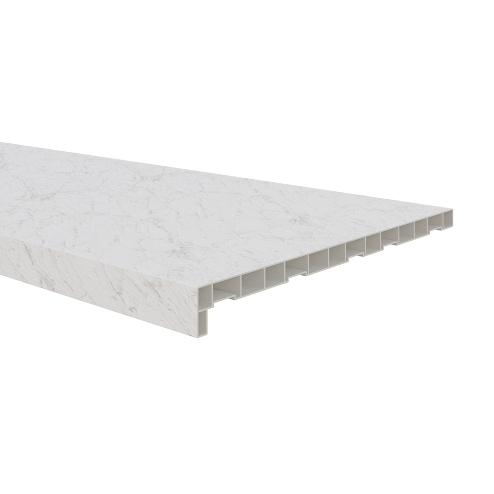 Milinboard steenlook vensterbank 400 mm Carrara marmer afbeelding 1