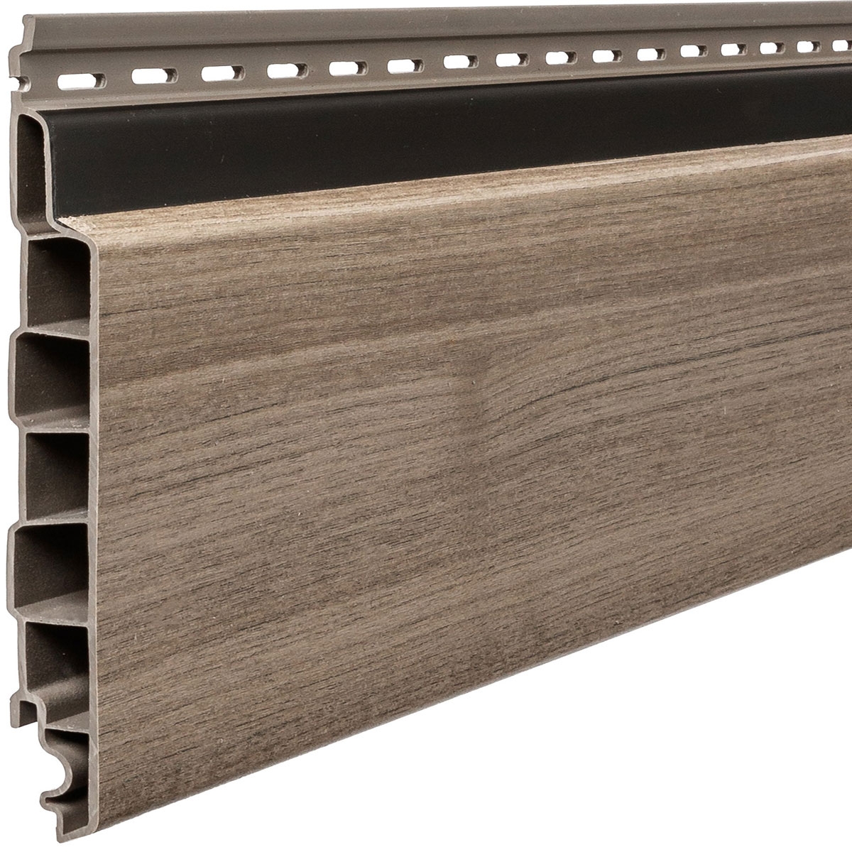(kleurmonster) VinyPlus Sponningdeel Rondkant - Vergrijsd Redcedar Shadow - Kunststof gevelbekleding houtlook afbeelding 1