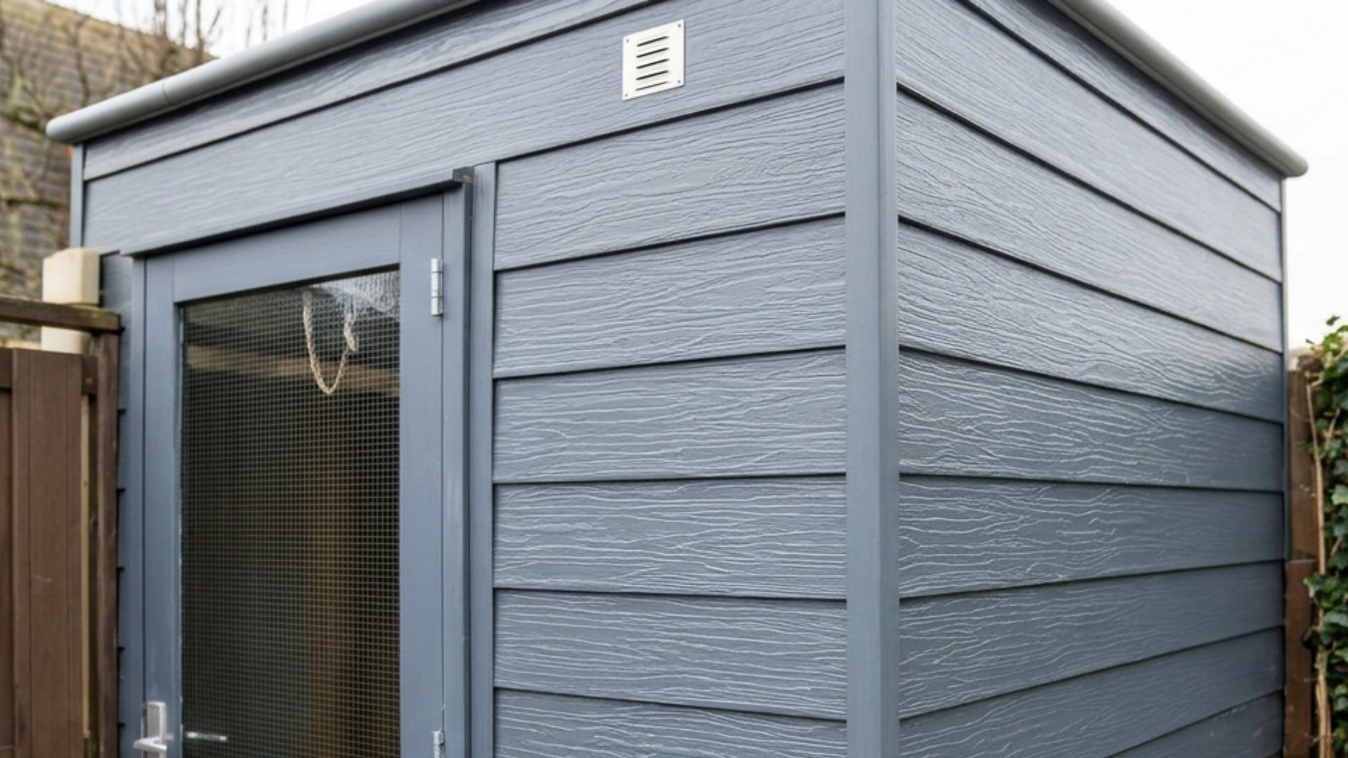 Tuinhuisje bekleed met Eurotexx potdeksel in antraciet