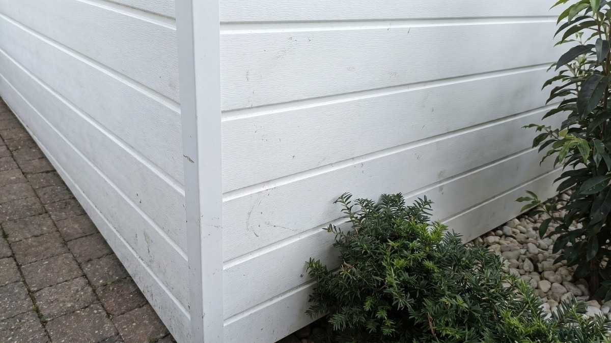 Duafort Velling 125 wit gevelbekleding Duafort Velling 125 wit gevelbekleding aan buitengevel