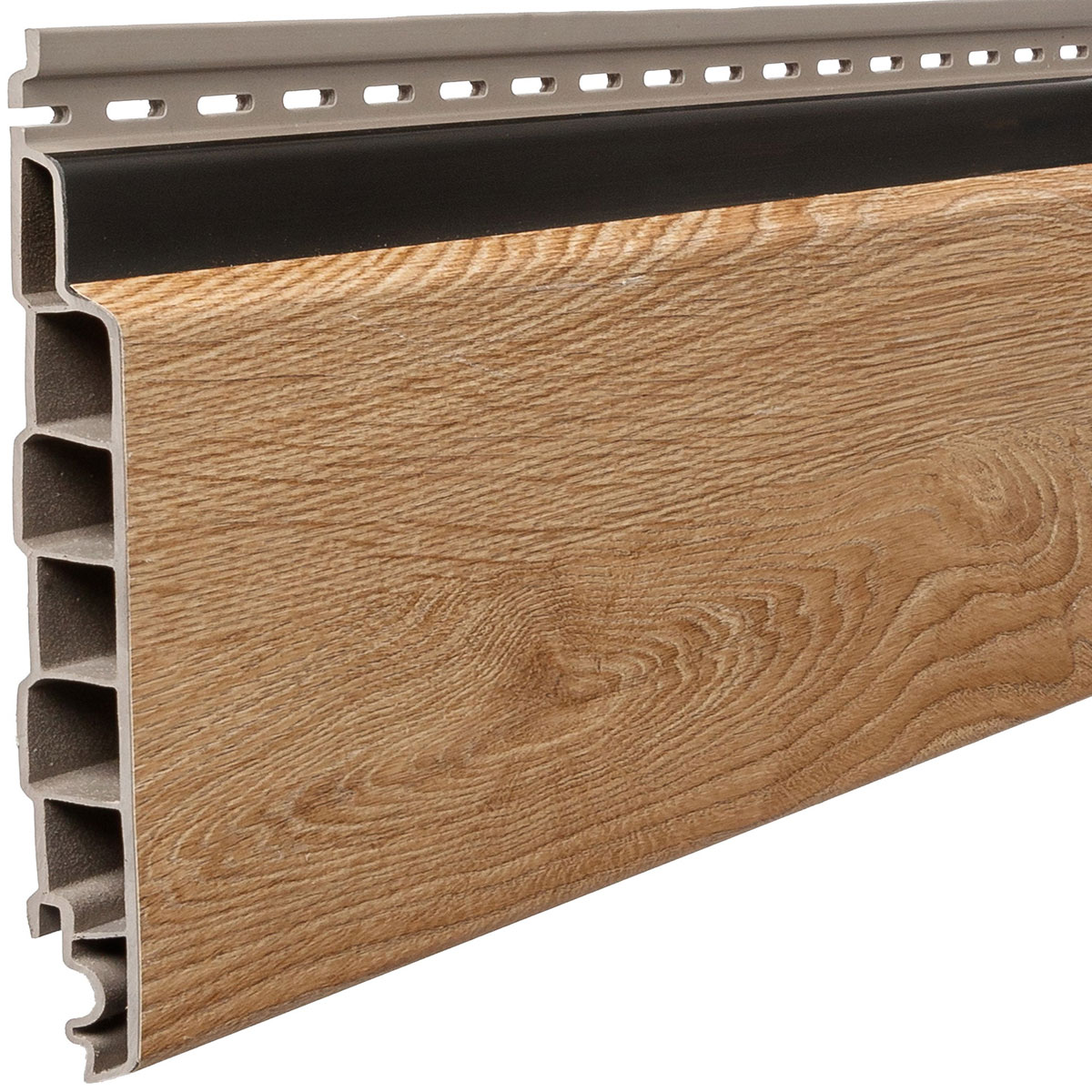 VinyPlus Sponningdeel Rondkant Turners Eiken Shadow kunststof gevelbekleding houtlook