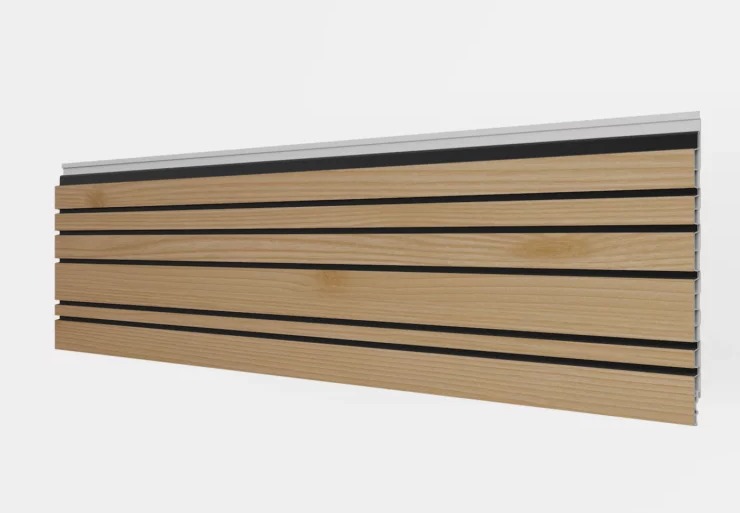 VinyPlus Vario gevelbekleding met lattenstructuur. VinyPlus Vario gevelbekleding met lattenstructuur.